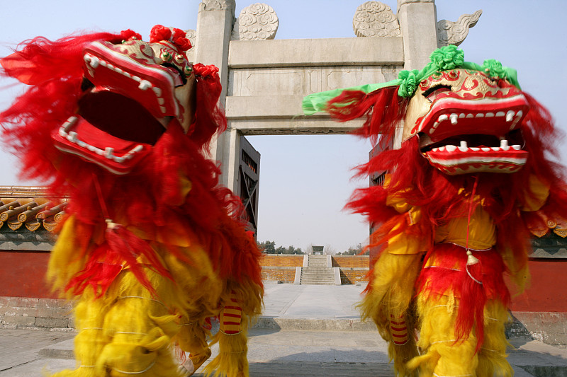 中国舞狮图片下载