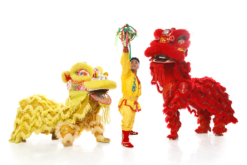 东方人舞狮图片下载