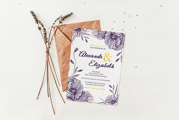 免费婚礼请柬模板横幅