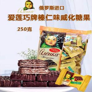 俄罗斯进口食品官方旗舰店 原装爱莲巧牌大头娃娃巧克力威化饼干