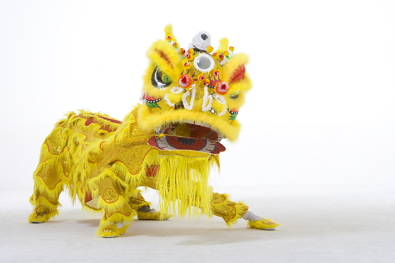 舞黄色醒狮图片下载