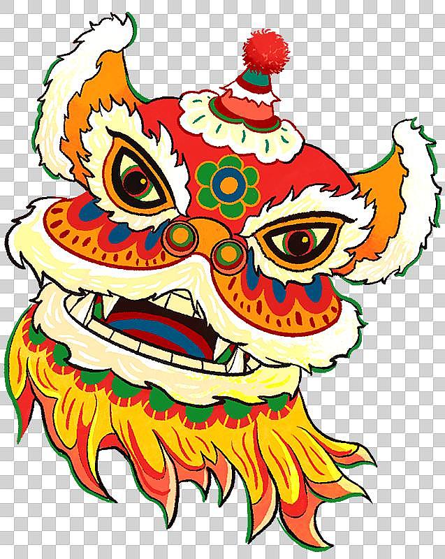 国潮风喜庆狮子头图片下载