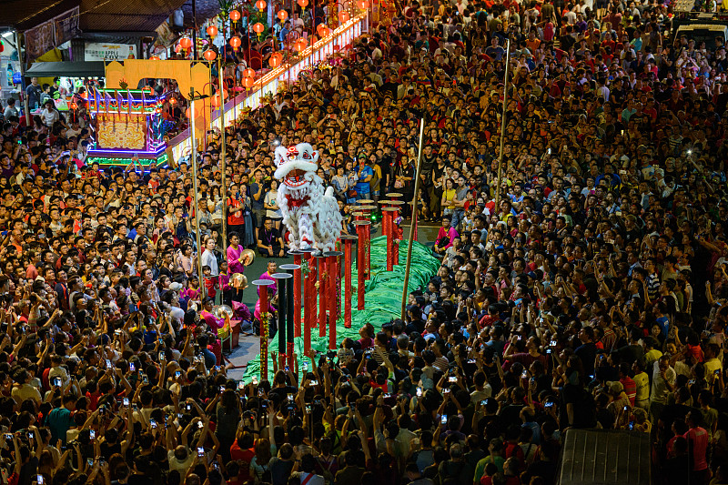 春节期间，玉皇大帝生日期间，舞狮图片下载