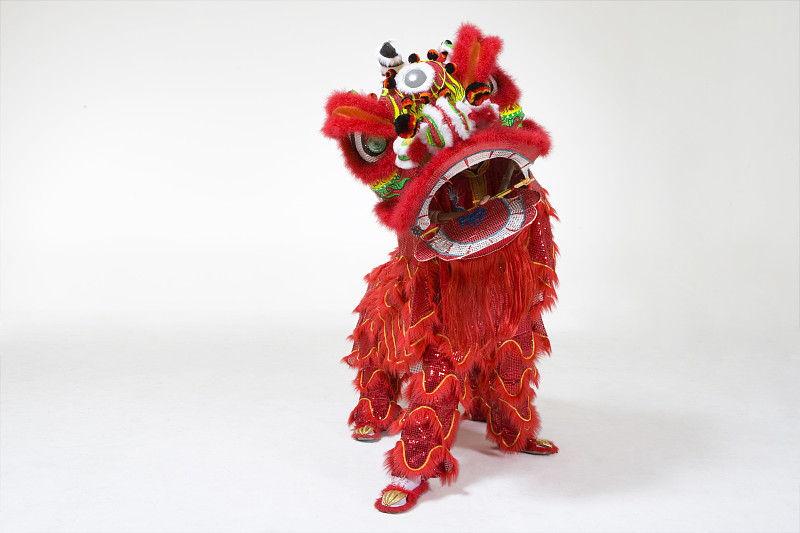 舞红色醒狮图片下载